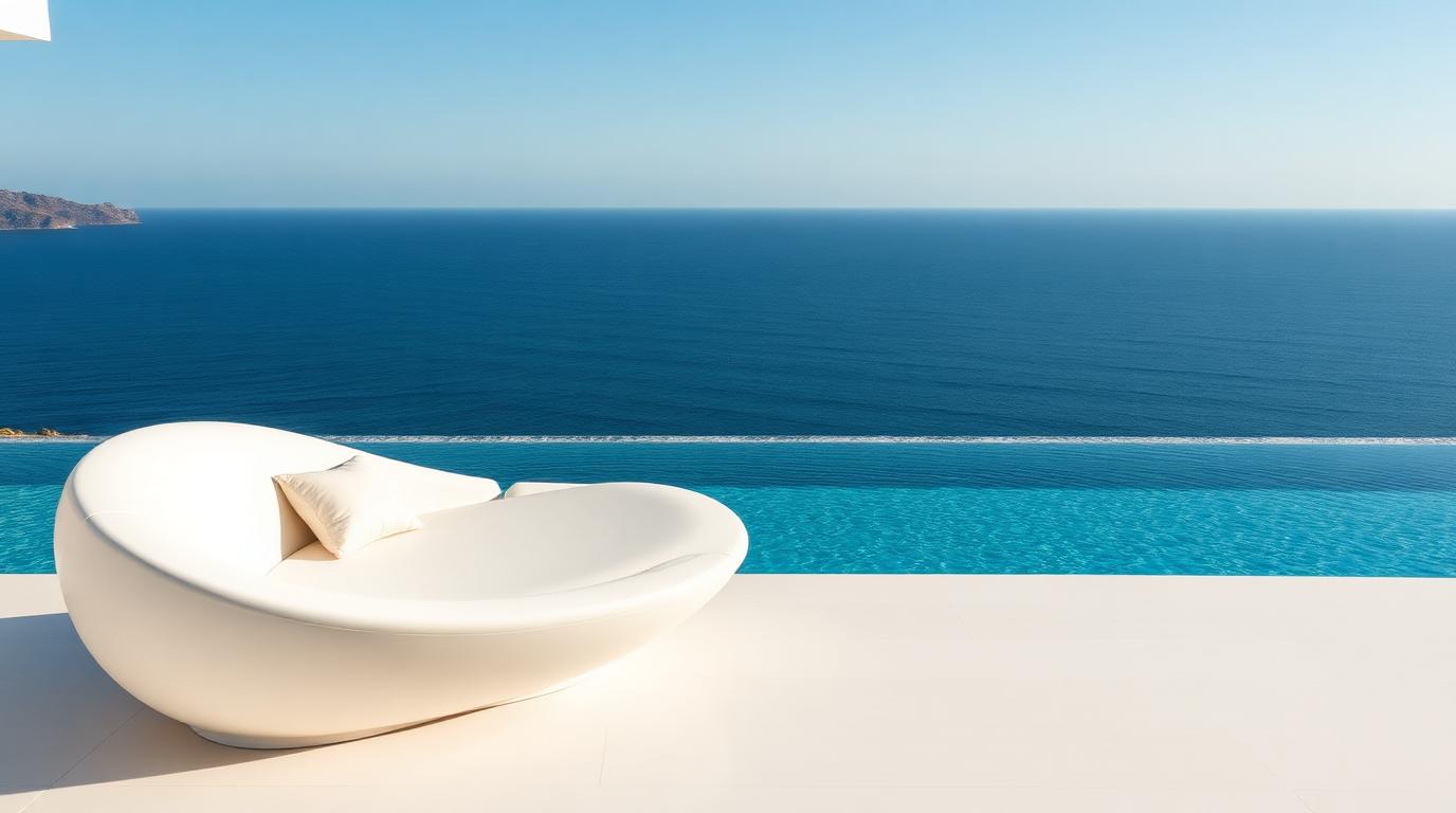 Sculptural Curved Sunbed outdoor furniture Pool & sun lounging Part furniture, part sculpture. One curved sunbed sets the mood of. Images Created by www.TinyHome-Revolution.com