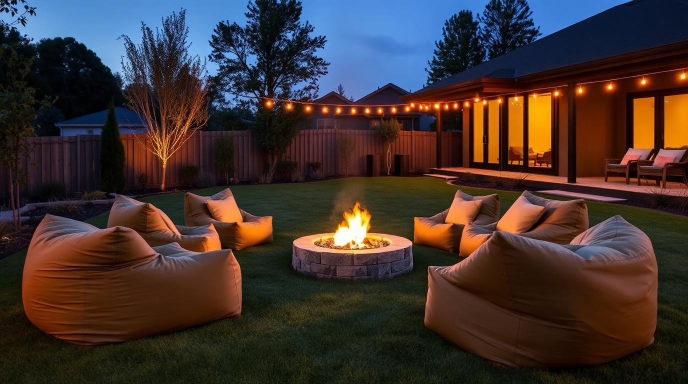 Outdoor Bean Bags outdoor furniture Casual & relaxed seating The most flexible seating you can buy. Bean bags drag to. Images Created by www.TinyHome-Revolution.com