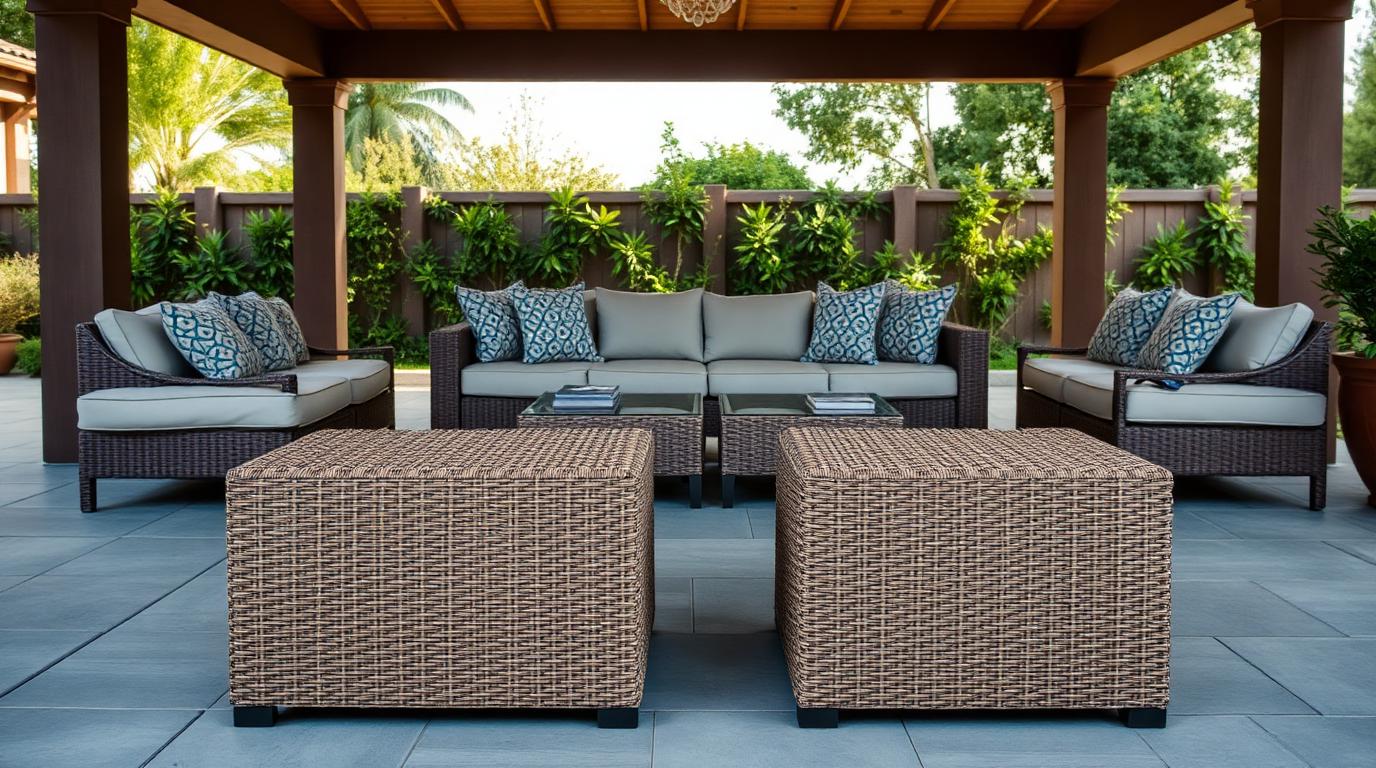 Ottomans & Woven Footstools outdoor furniture Casual & relaxed seating The quiet problem solver. An ottoman is a footrest, an. Images Created by www.TinyHome-Revolution.com