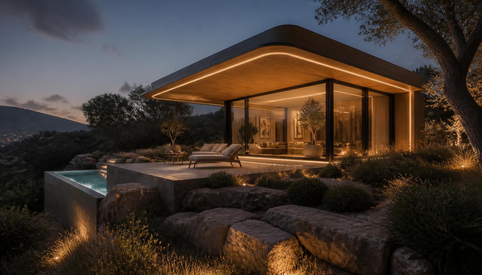 Modern tiny home design style modern home and garden landscaping design ideas. Images Created by www.TinyHome-Revolution.com
