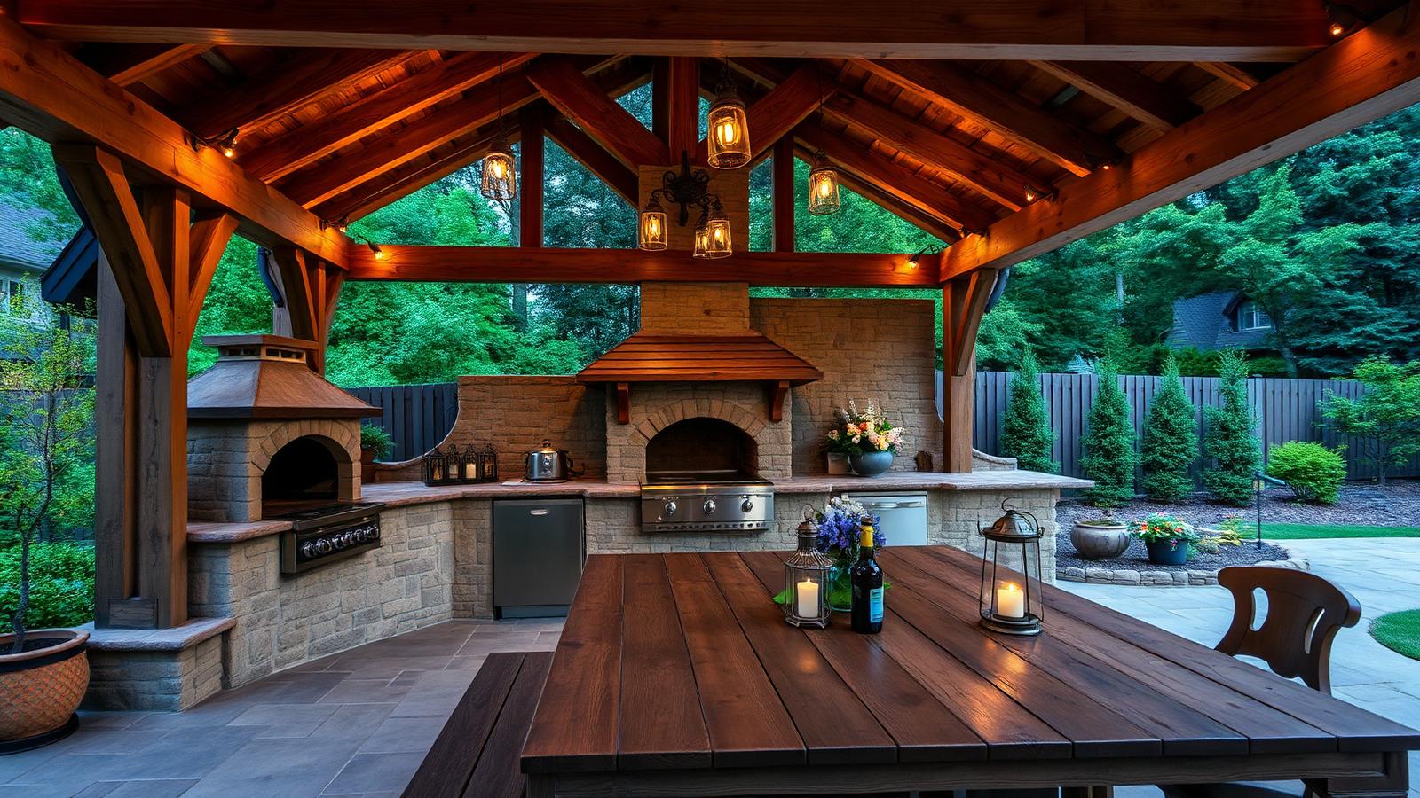 Rustic Wooden Home Ideas and Designs in the Modern World of Home Design feature article Heavy timber pergolas, reclaimed hardwood. Images Created by www.TinyHome-Revolution.com