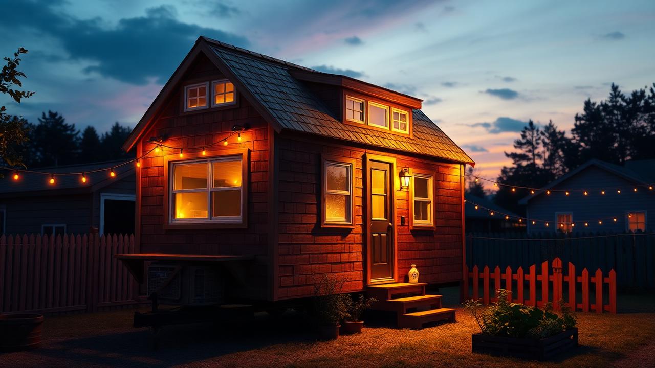Shingled cottage on wheels tiny home design with garden Proof that a trailer home need not look industrial: cedar shingles. Images Created by www.TinyHome-Revolution.com